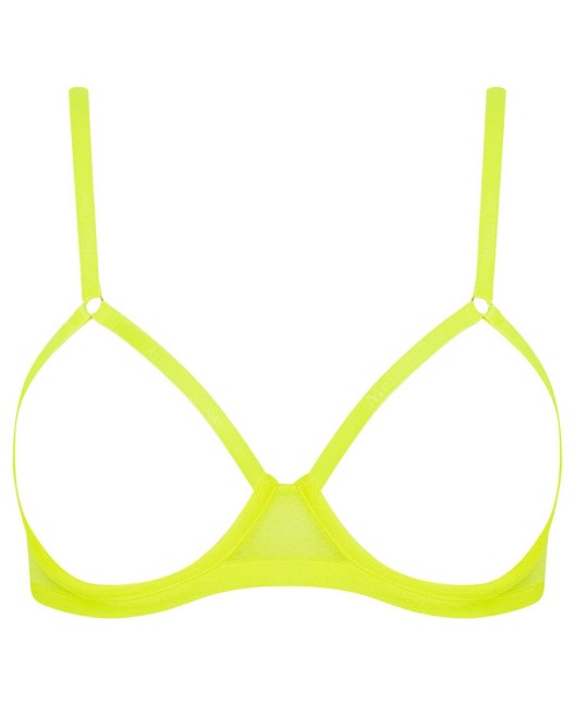 soutien-gorge seins nus Corps à Corps Néon, jaune, Maison Close, devant
