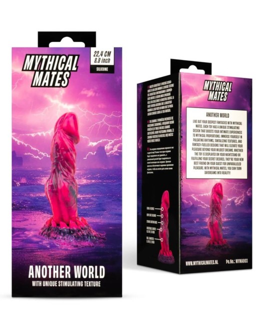 gode ventouse fantaisie XL Another World, Mythical Mates, boîte devant et derrière