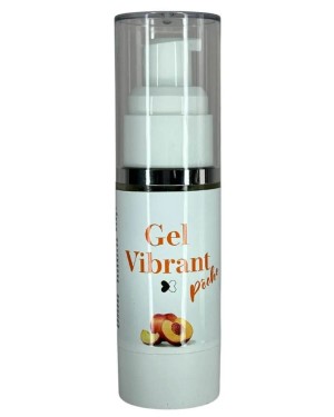 gel vibrant lubrifiant comestible à la pêche, 30ml, flacon