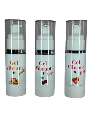 gel vibrant lubrifiant comestible à la pêche, 30ml, gamme