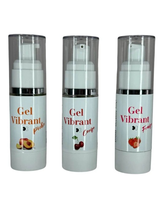 gel vibrant lubrifiant comestible à la pêche, 30ml, gamme