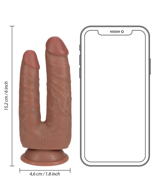 gode réaliste double pénétration à ventouse, RealRock, taille
