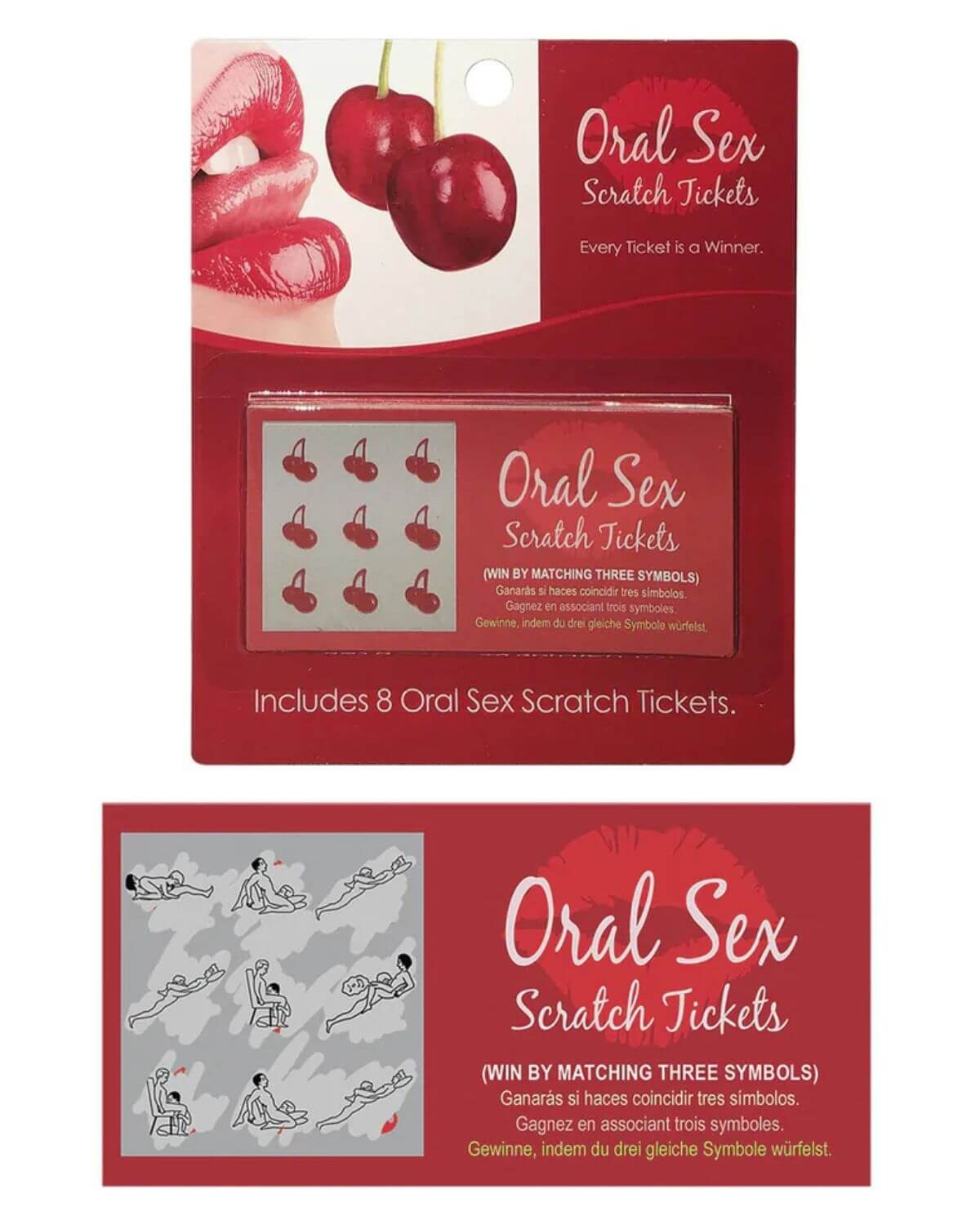 jeu à gratter coquin sexe oral, boîte et tickets