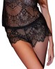 shorty en dentelle noir Rihanna, Valege Lingerie, zoom de face