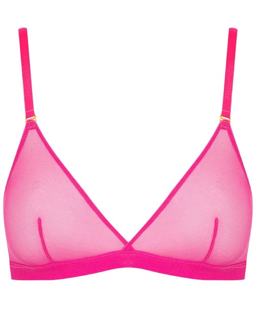 soutien-gorge triangle Corps à Corps Néon, rose, Maison Close, devant