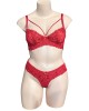 ensemble sexy en dentelle grande taille, rouge, collection Paradise Boutik, vue devant