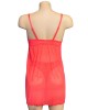 nuisette transparente ouverte rouge, Collection Paradise Boutik, vue de dos