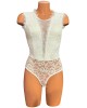 body dentelle dos nu blanc, Collection exclusive Paradise Boutik, sur mannequin de face