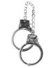 menottes bdsm avec clés en argent plaqué, Taboom, suspendues