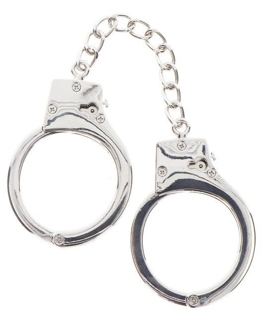 menottes bdsm avec clés en argent plaqué, Taboom, paire
