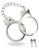 menottes bdsm avec clés en argent plaqué, Taboom, vue de face