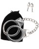 menottes bdsm avec clés en argent plaqué, Taboom, avec sac de rangement