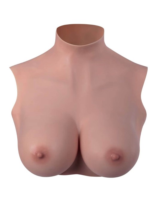 buste faux seins en silicone, Starbust Paris, foncé, vue de face