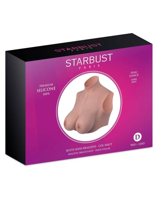 buste faux seins en silicone, Starbust Paris, foncé, boîte
