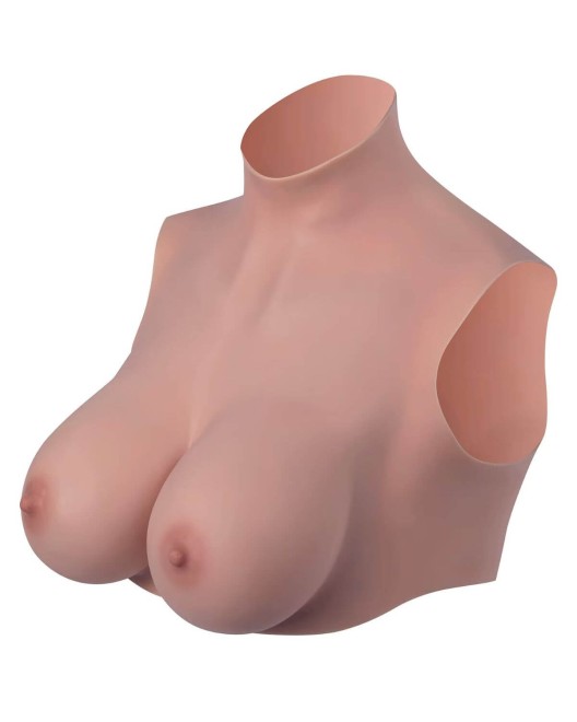 buste faux seins en silicone, Starbust Paris, foncé, profil