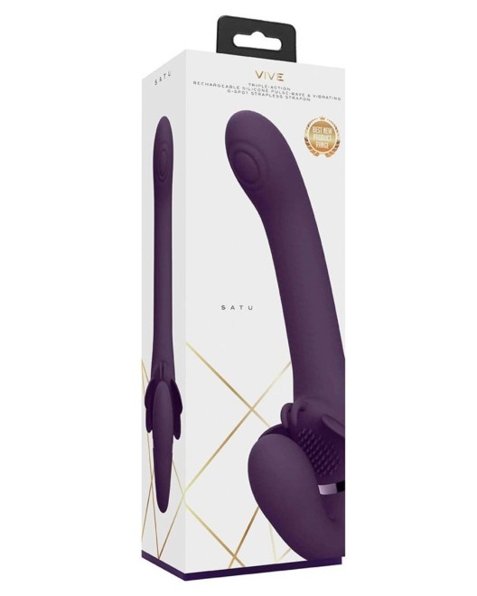 gode ceinture vibrant Satu, Vive, violet, boîte