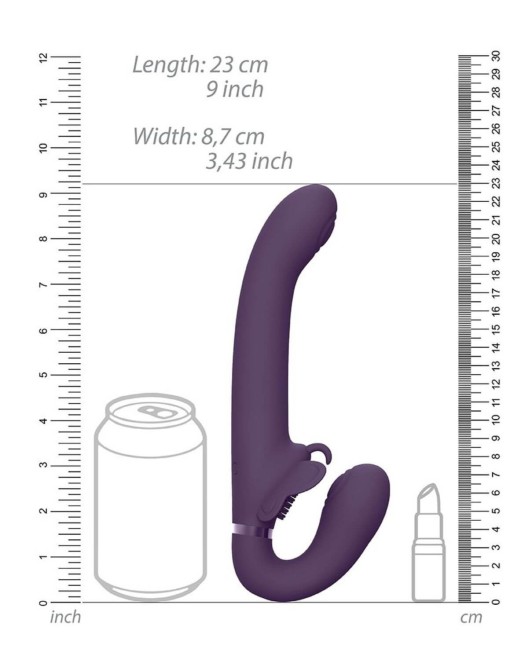 gode ceinture vibrant Satu, Vive, violet, guide taille