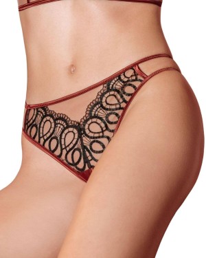 string échancré Femme Fatale, Jolidon Clandestine, zoom de face