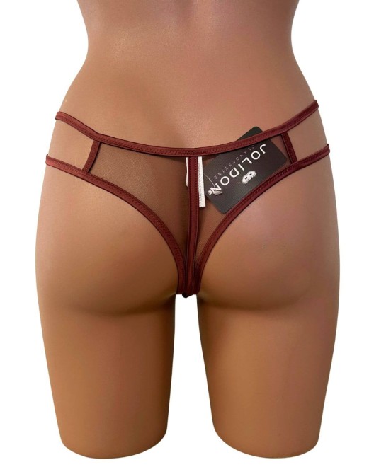 string échancré Femme Fatale, Jolidon Clandestine, zoom sur mannequin de dos