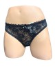 tanga en dentelle noir, Collection Paradise Boutik, vue de face
