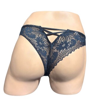 tanga en dentelle noir, Collection Paradise Boutik, vue de dos