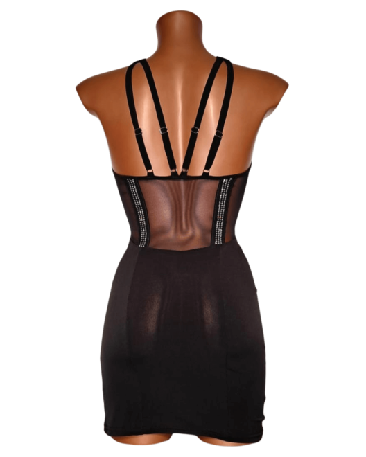 mini robe moulante à strass Dana, OutX, vue dos