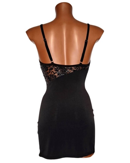 robe noire à sequins Bea, OutX, vue dos