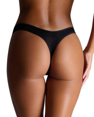 string échancré Parisienne, Maison Close, noir, vue dos