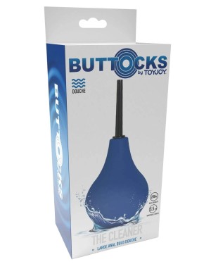 poire de lavement anal, bleue, The cleaner, Buttocks by Toyjoy, boîte