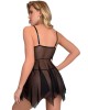 nuisette babydoll transparente, noire, collection Paradise Boutik, vue dos