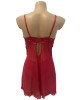 nuisette fendue transparente, rouge, collection Paradise Boutik, dos