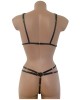 body string sexy dentelle et brides, noir, collection Paradise Boutik, dos
