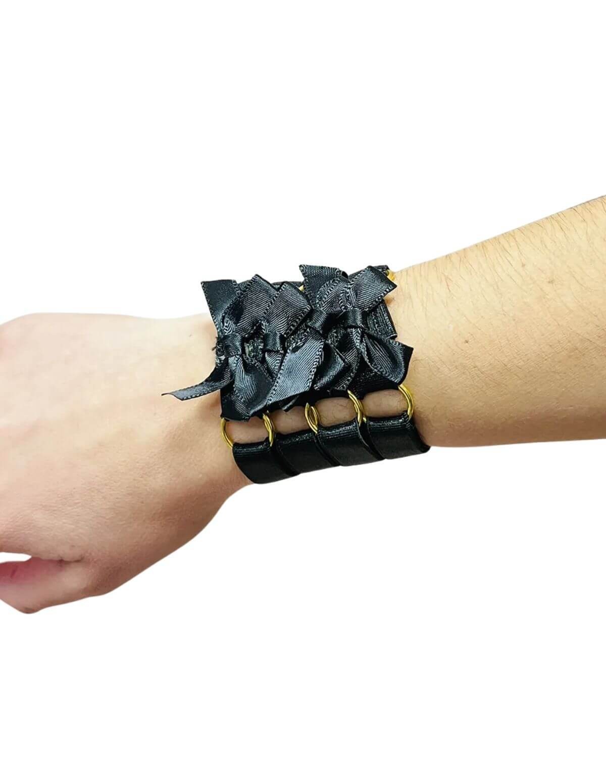 bracelet brides extensibles anneaux dorés et noeuds, Paradise Boutik