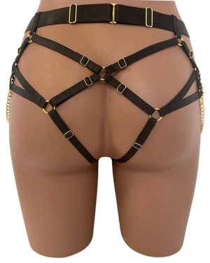 culotte ouverte bijou chaînes, collection Paradise Boutik, dos