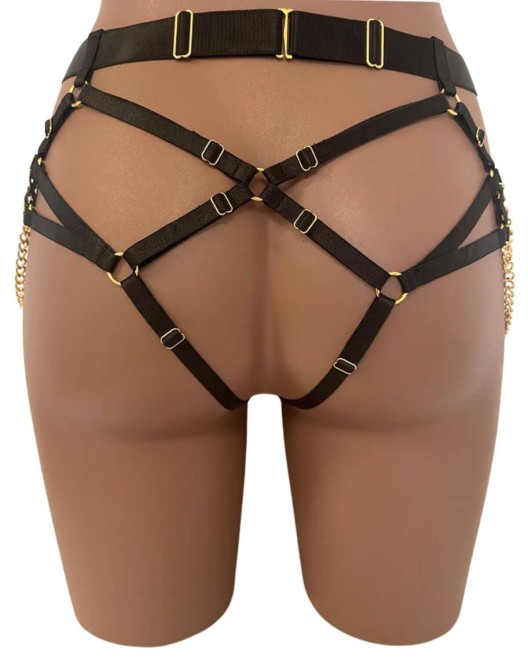 culotte ouverte bijou chaînes, collection Paradise Boutik, dos