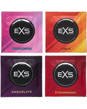 préservatifs parfumés Mixed Flavoured, Exs, lot de 2, quatre arômes
