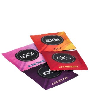 préservatifs parfumés Mixed Flavoured, Exs, lot de 2