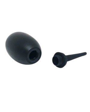 douche anale, poire de lavement noire, ouverte