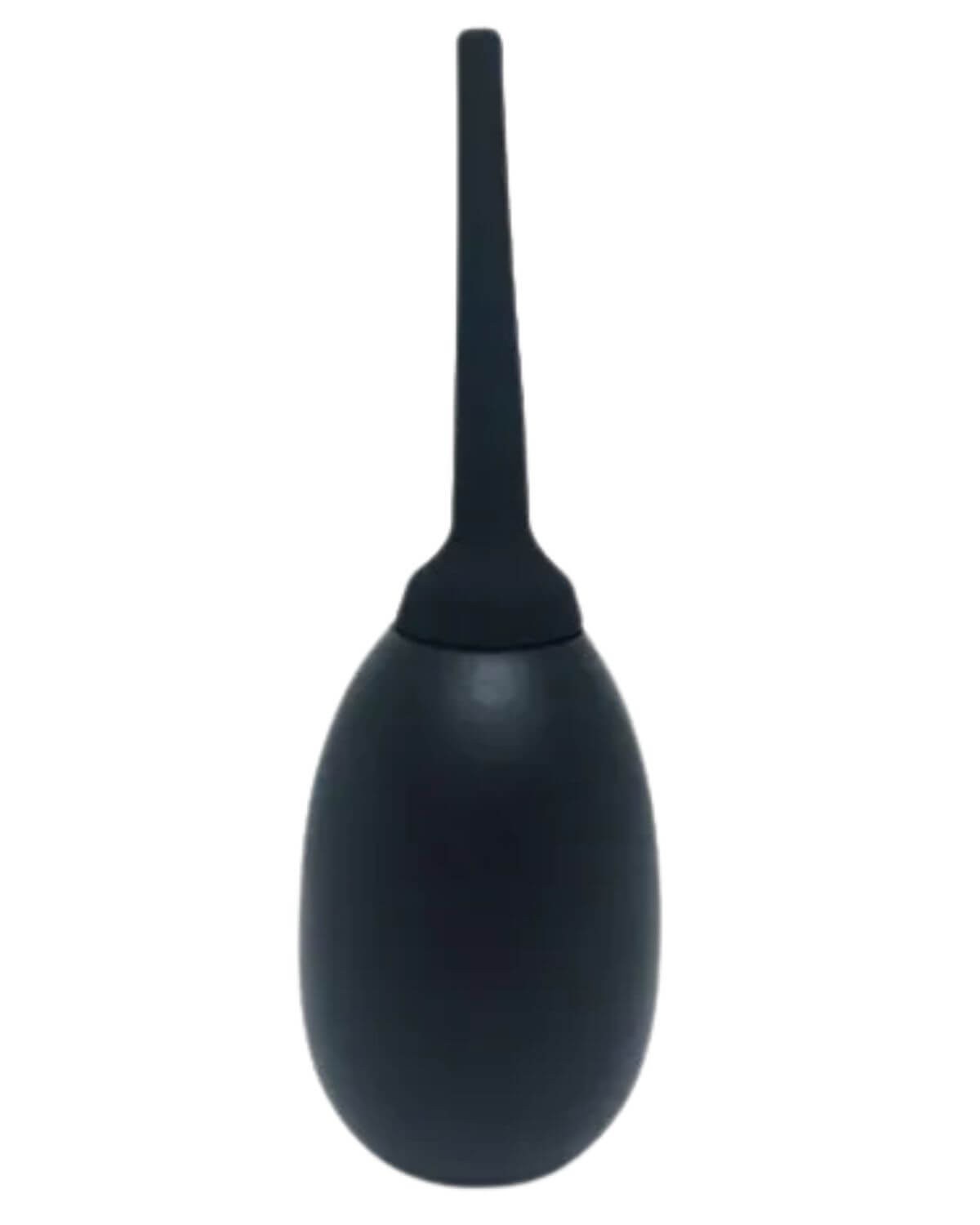 douche anale, poire de lavement noire, devant