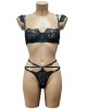 ensemble bondage en dentelle, collection Paradise Boutik, devant