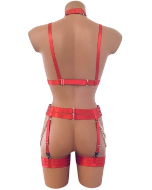 ensemble lingerie rouge bondage, collection Paradise Boutik, dos