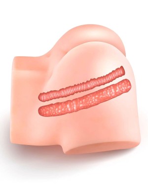 masturbateur réaliste fessier Nina, Real Body, vue de côté