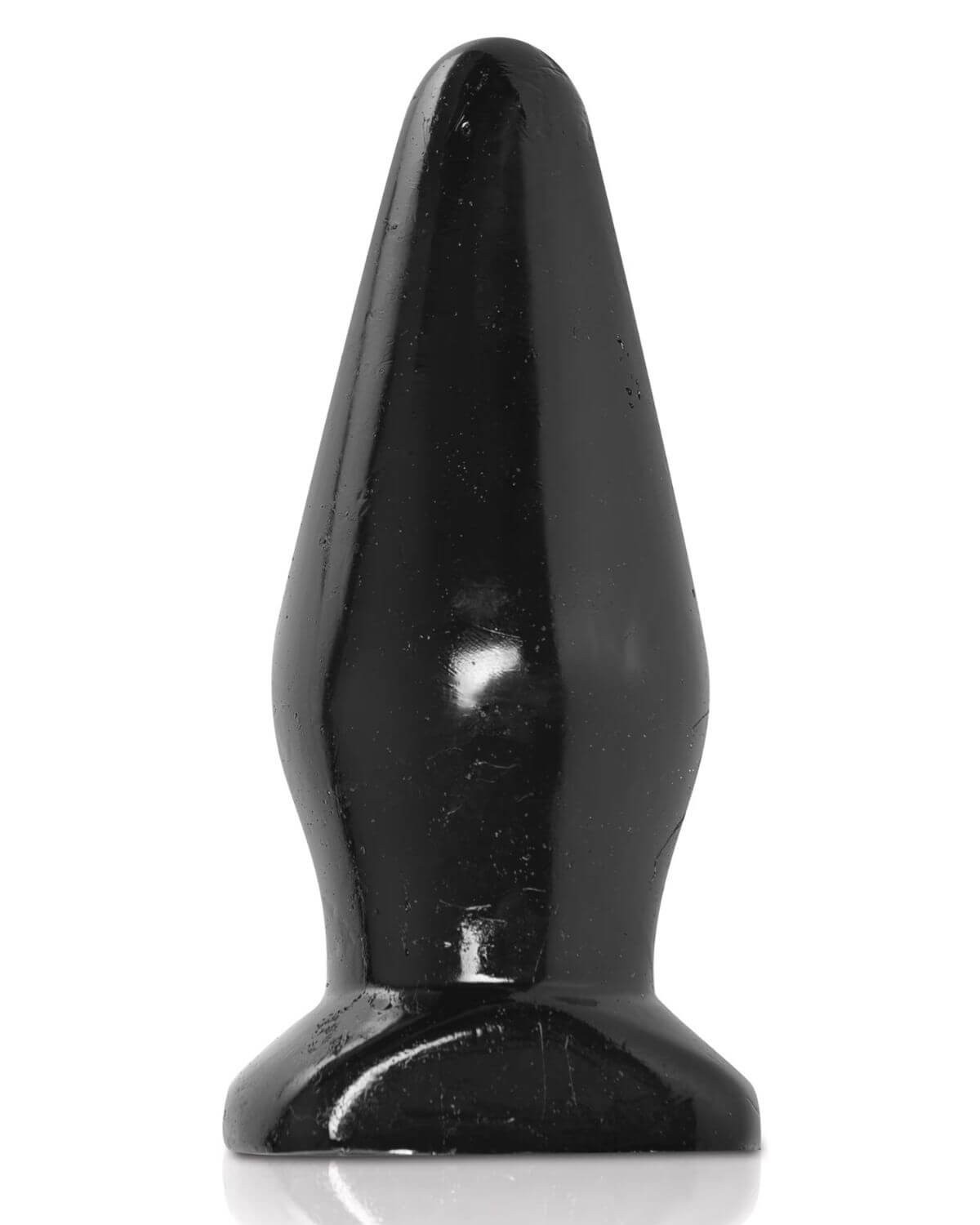 gros plug anal à pénétration progressive, Magnum 3, noir, vue face