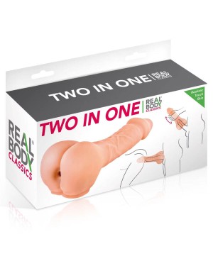 gode réaliste gaine de pénis Two-in-one, chair, Real Body, boîte