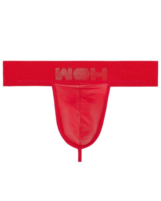 g-string-homme effet cuir Night Universe, rouge, WOH, devant