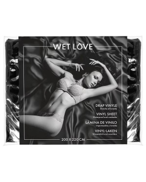 drap en vinyle noir Wet Love, Fetish Tentation, boîte