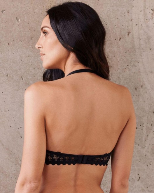 soutien-gorge à coques fines sans armatures Dream, Valege Lingerie, noir, zoom derrière