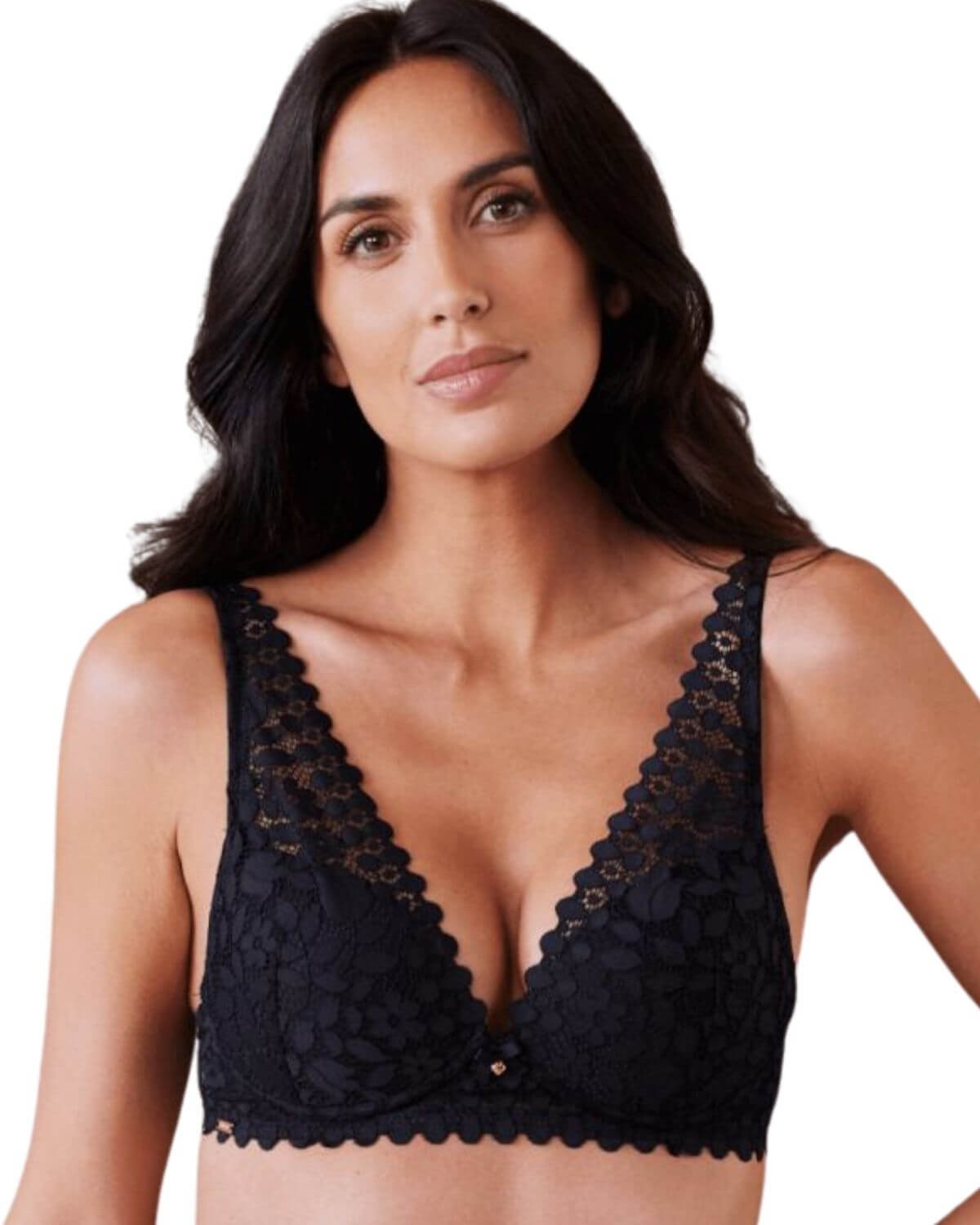 soutien-gorge à coques fines sans armatures Dream, Valege Lingerie, noir, zoom de face