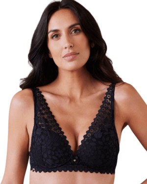 soutien-gorge à coques fines sans armatures Dream, Valege Lingerie, noir, zoom de face