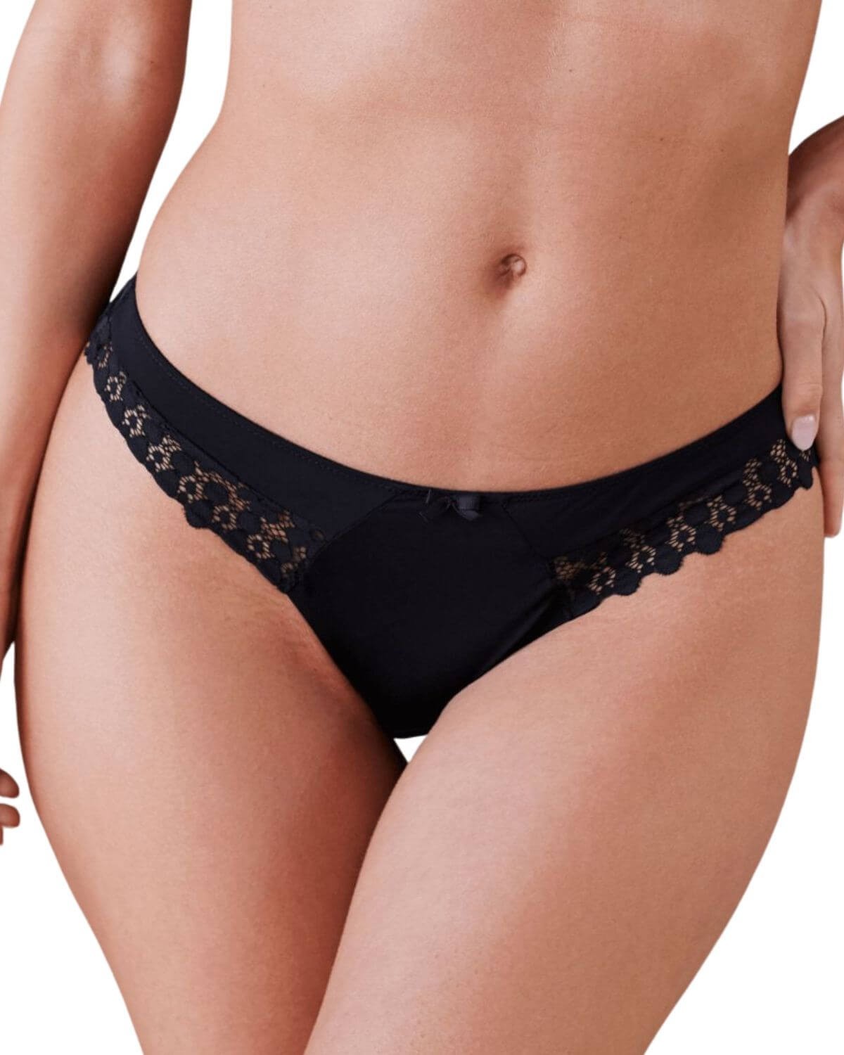 tanga Dream, Valege Lingerie, noir, zoom de face